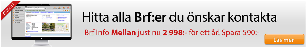 Kontaktuppgifter till alla Brf:er online - Hittabrf.se