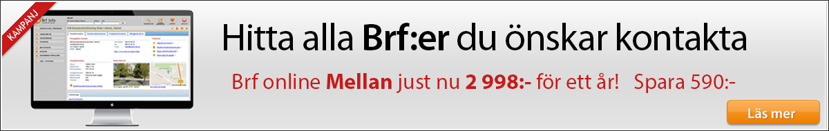Kontaktuppgifter till alla Brf:er online - Hittabrf.se