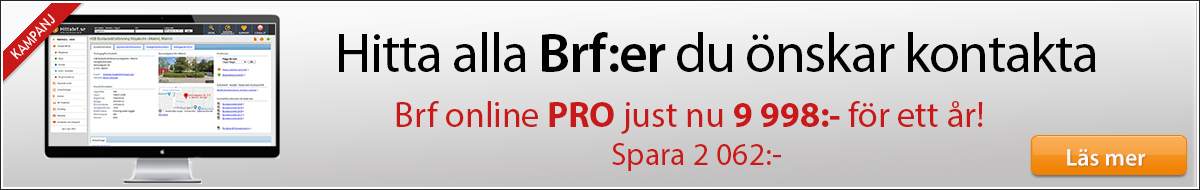 Kontaktuppgifter till alla Brf:er online - Hittabrf.se